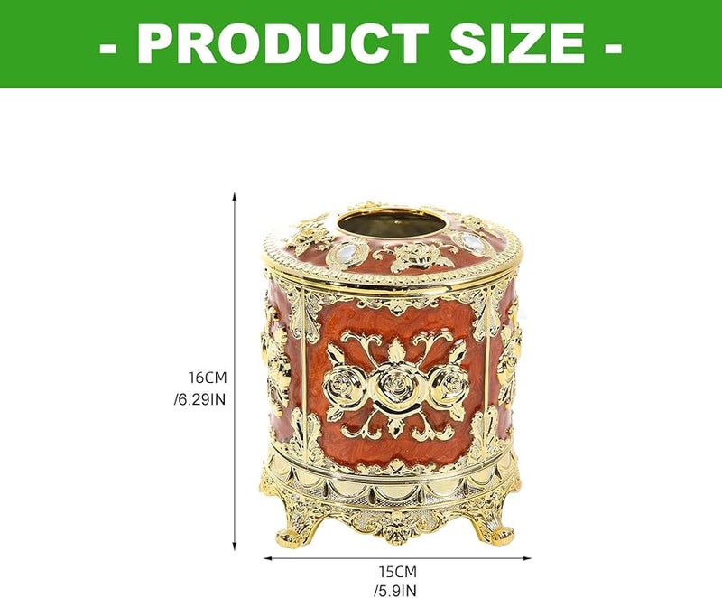 صندوق مناديل زخرفي مطلي باللون الأسود لتنظيم طاولة المطبخ وغرفة المعيشة - Image 4